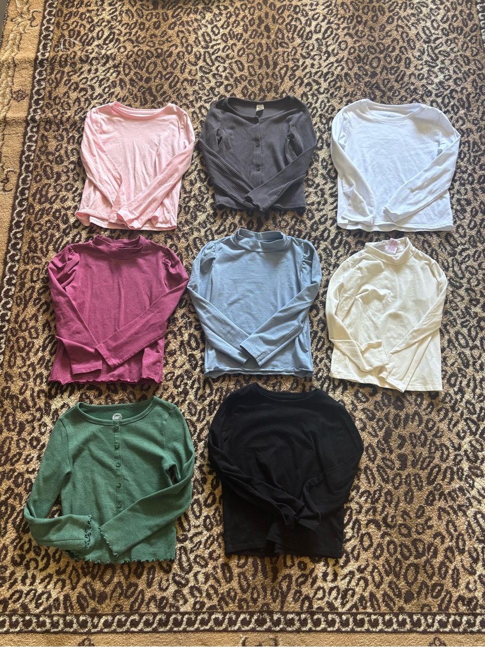 Girls Small (6) Long Sleeve Shirt Bundle 8 shirts